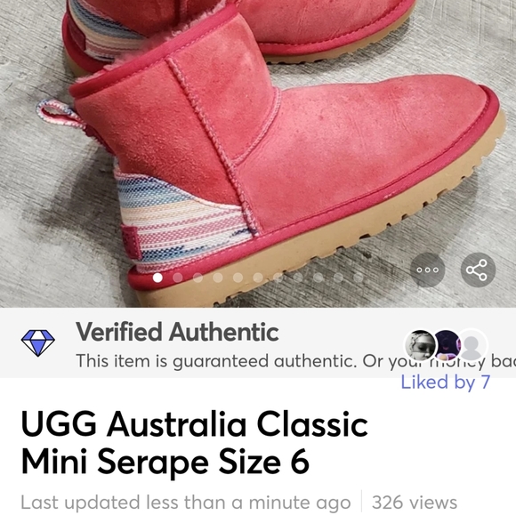 🎁 UGG☃️ Australia Classic Mini Serape Size 6 - Picture 3 of 13